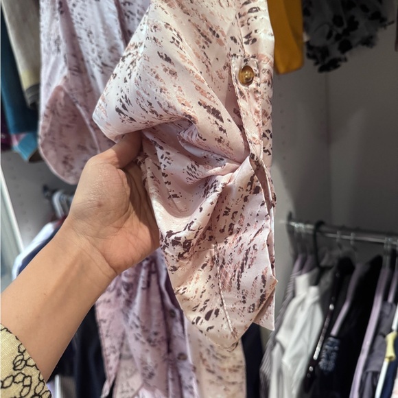 Pink Snake Patterned Button-Up Dress - Picture 8 of 9